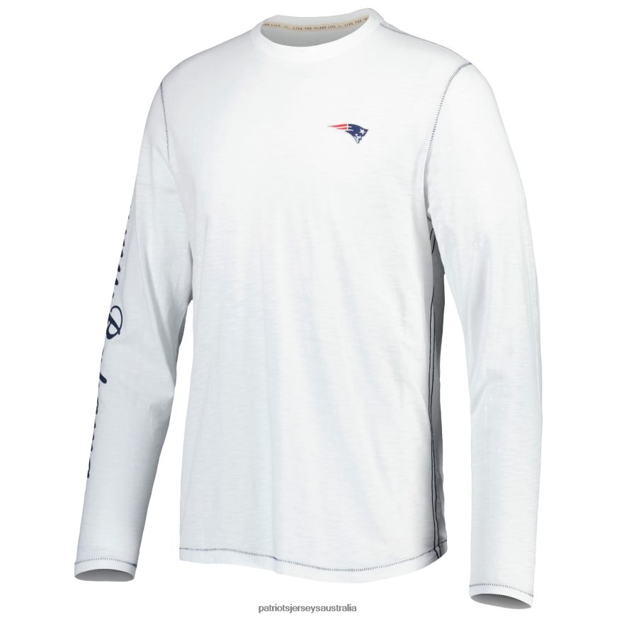 Men Tommy Bahama White Laces Out Billboard Long Sleeve T-Shirt ZZ06V21881 Patriots Jersey Clothing