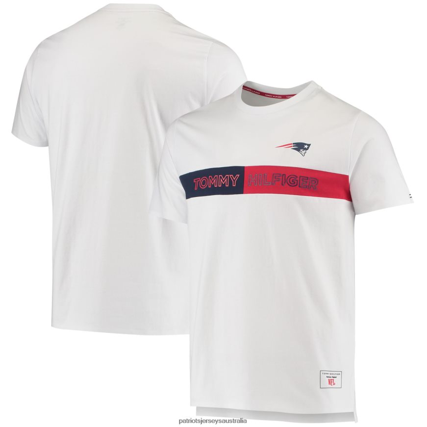 Men Tommy Hilfiger White Core T-Shirt ZZ06V22014 Patriots Jersey Clothing