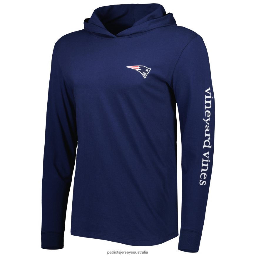 Men Vineyard Vines Navy Local Long Sleeve Hoodie T-Shirt ZZ06V21975 Patriots Jersey Clothing