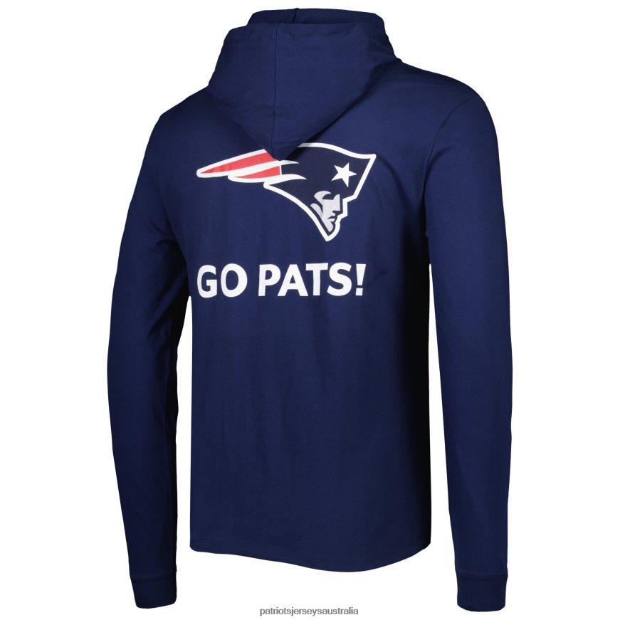 Men Vineyard Vines Navy Local Long Sleeve Hoodie T-Shirt ZZ06V21975 Patriots Jersey Clothing