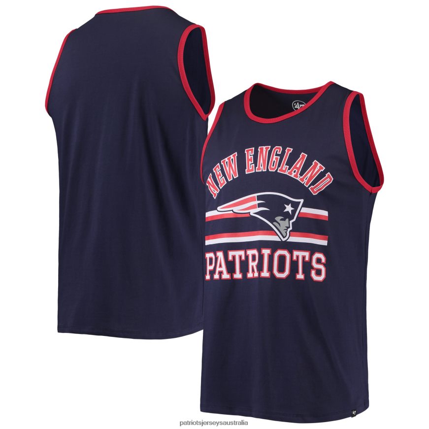 Men 47 Navy Edge Super Rival Tank Top ZZ06V21851 Patriots Jersey Clothing