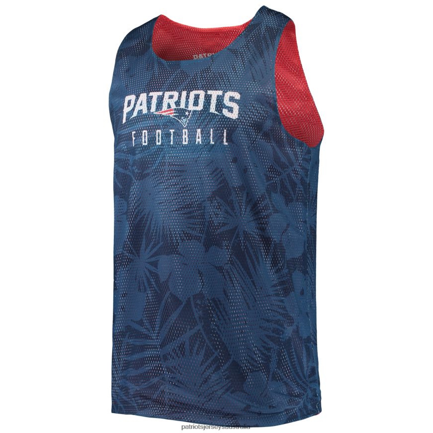Men FOCO Navy Floral Reversible Mesh Tank Top ZZ06V22026 Patriots Jersey Clothing