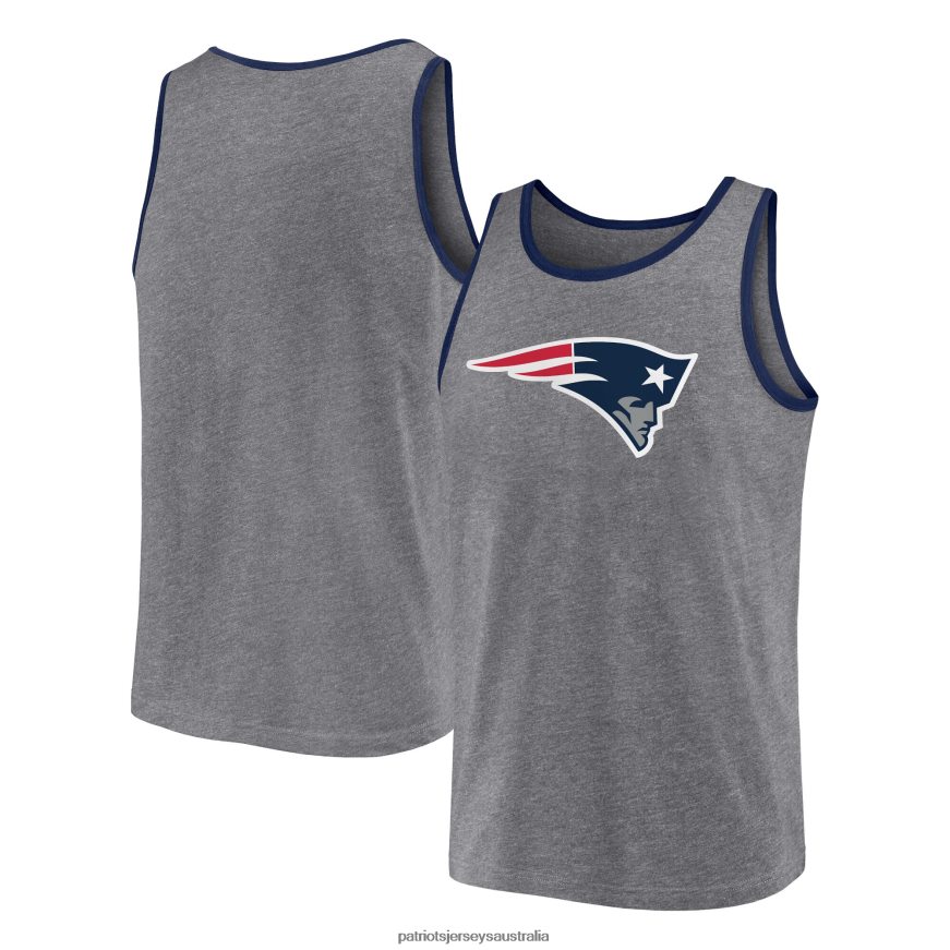 Men Fanatics Branded Heather Gray Primary Tank Top ZZ06V21788 Patriots Jersey Clothing