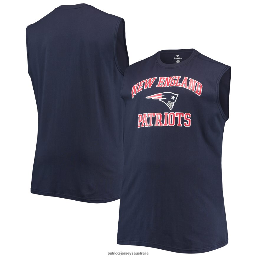 Men Navy Big & Tall Muscle Tank Top ZZ06V21823 Patriots Jersey Clothing
