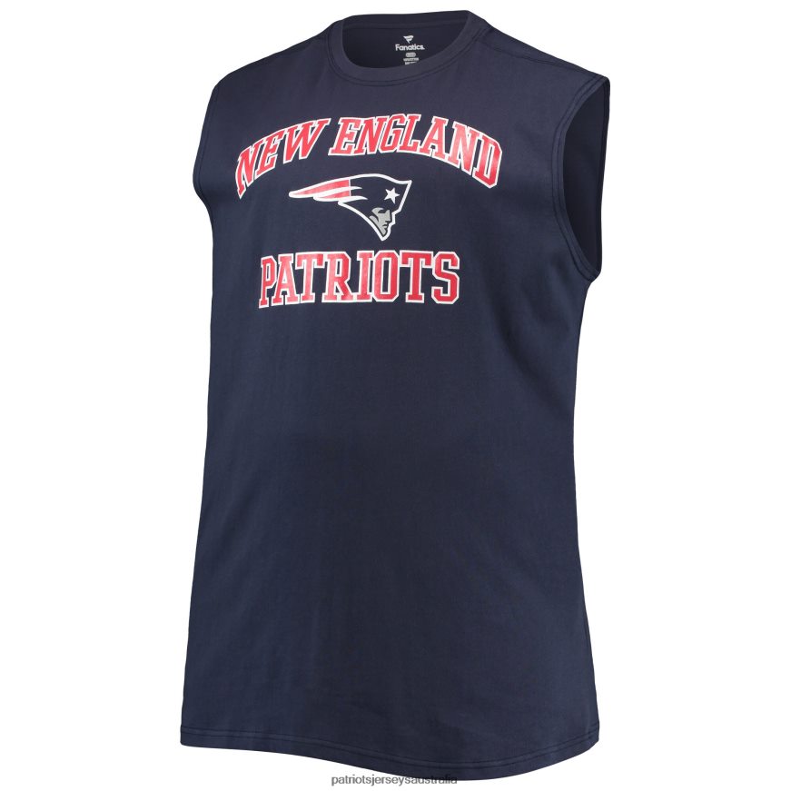 Men Navy Big & Tall Muscle Tank Top ZZ06V21823 Patriots Jersey Clothing