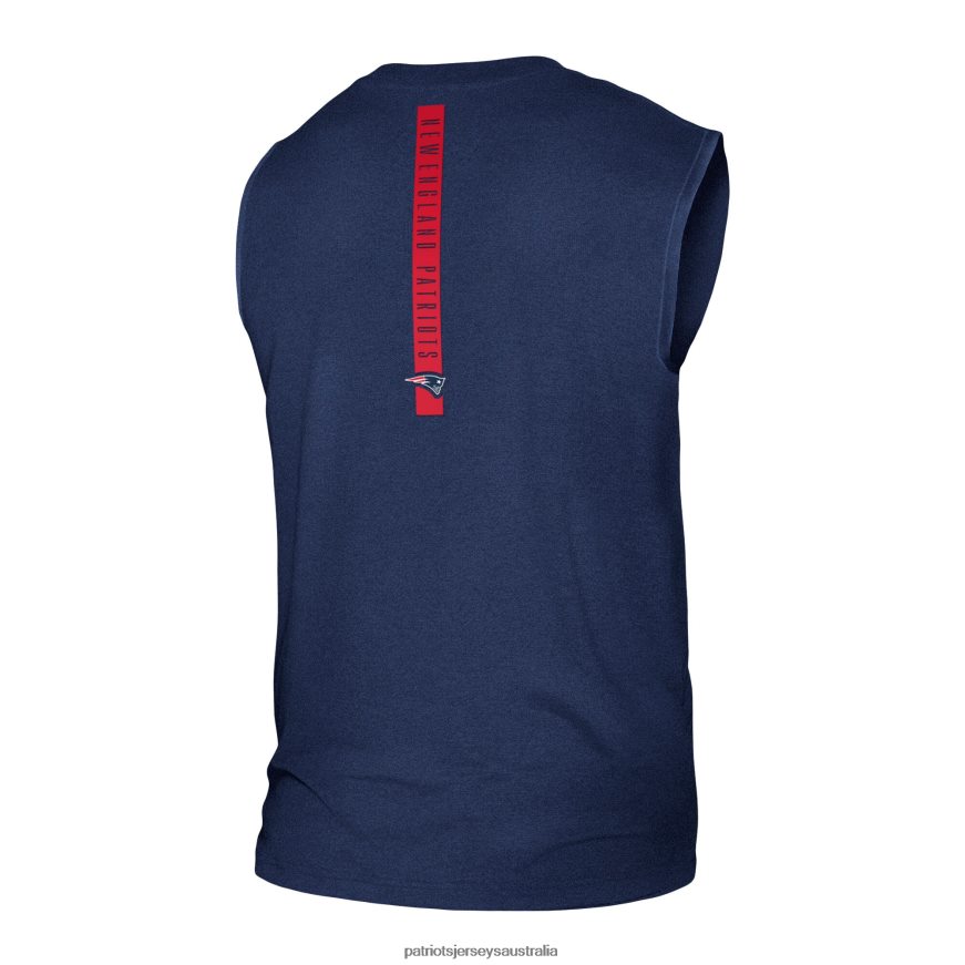 Men New Era Navy Team Muscle Tank Top ZZ06V21861 Patriots Jersey Clothing