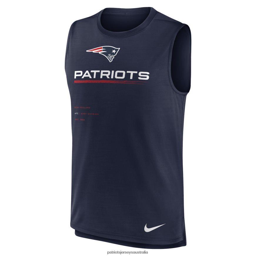 Men Nike Navy Muscle Trainer Tank Top ZZ06V21783 Patriots Jersey Clothing