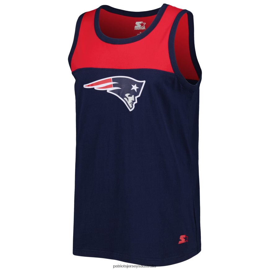 Men Starter Navy/Red Logo Touchdown Fashion Tank Top ZZ06V21873 Patriots Jersey Clothing