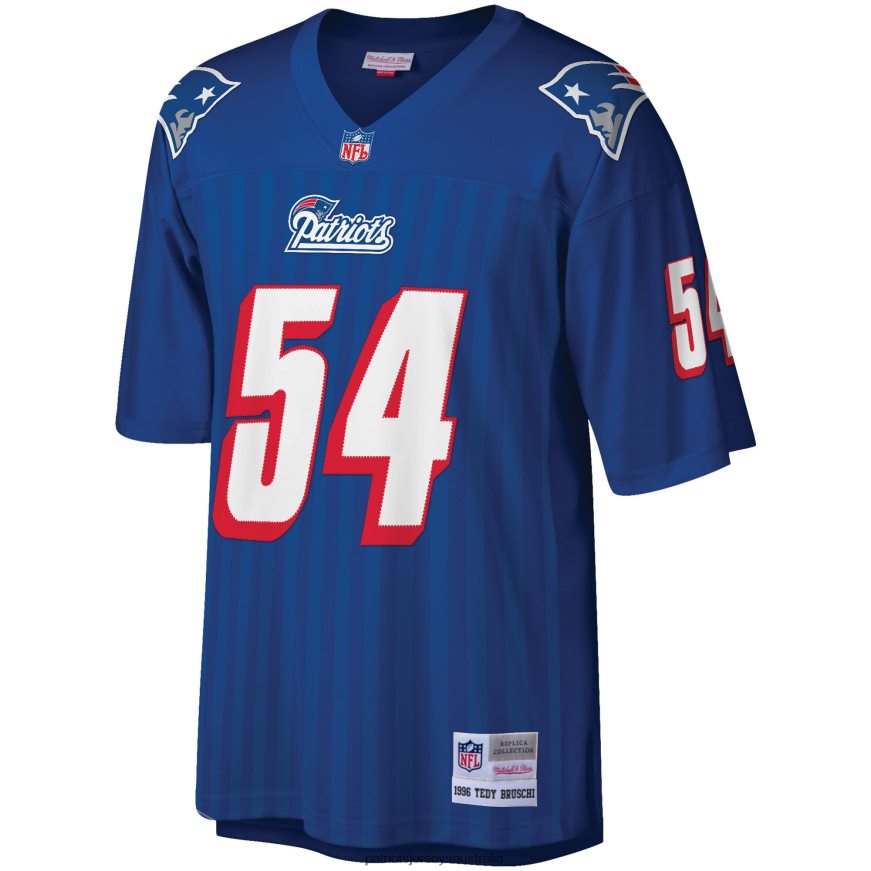 Men Mitchell & Ness Tedy Bruschi Royal Big & Tall 1996 Retired Player Replica Jersey ZZ06V22083 Patriots Jersey Clothing