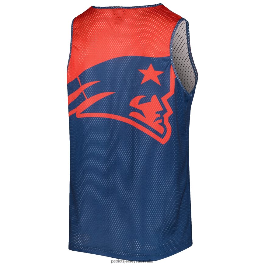 Men FOCO Navy Colorblock Mesh V-Neck & Shorts Set ZZ06V21709 Patriots Jersey Clothing