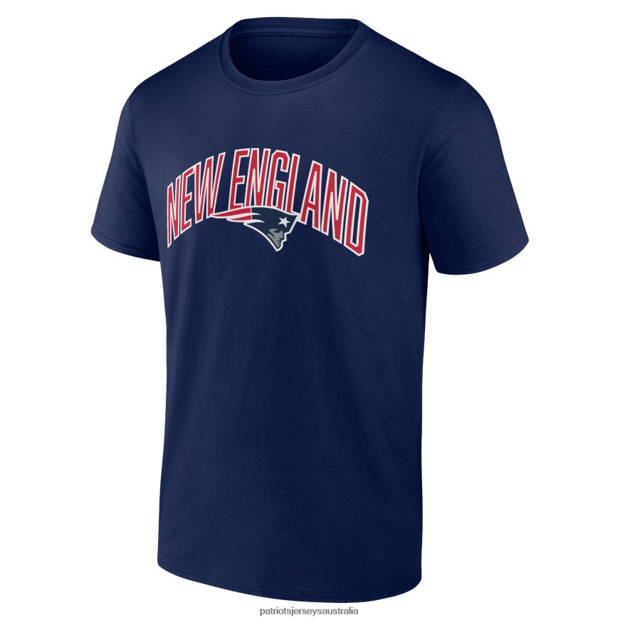 Men Fanatics Branded Navy/Heather Gray Arch T-Shirt & Shorts Combo Set ZZ06V21689 Patriots Jersey Clothing