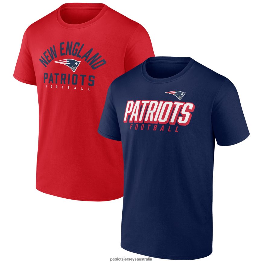 Men Fanatics Branded Navy/Red Player Pack T-Shirt Combo Set ZZ06V21772 Patriots Jersey Clothing