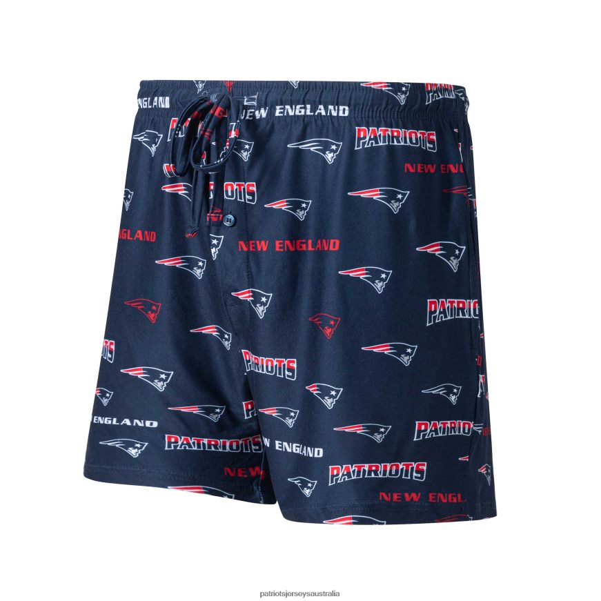 Men Concepts Sport Navy Breakthrough Jam Allover Print Knit Shorts ZZ06V21745 Patriots Jersey Clothing