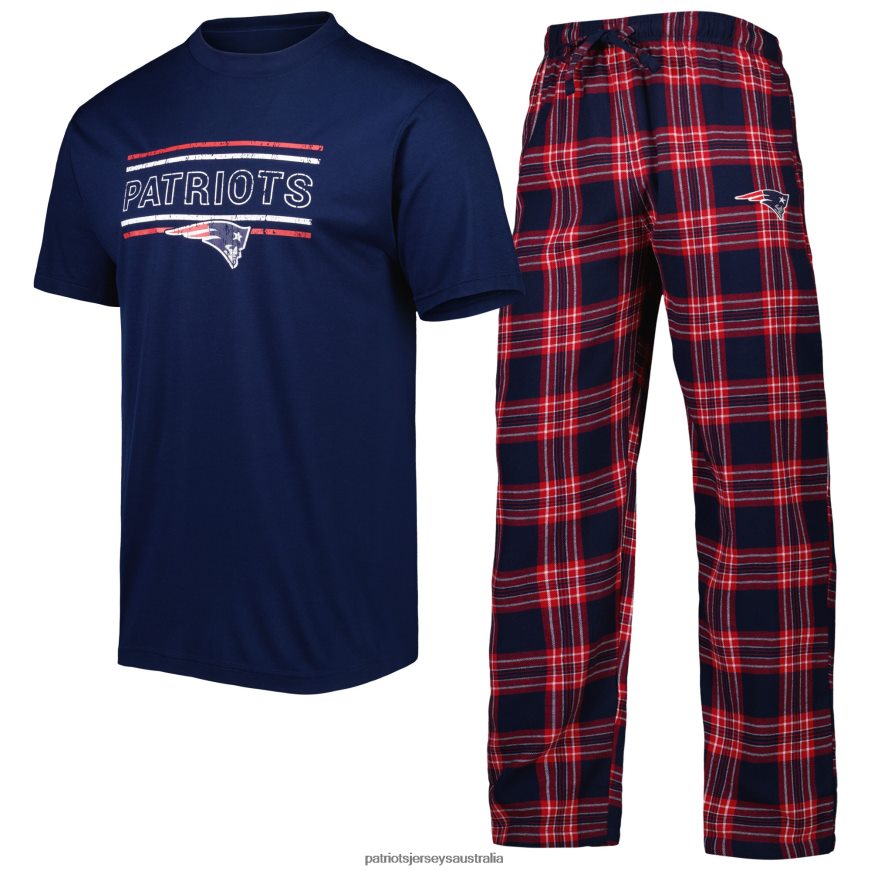 Men Concepts Sport Navy/Red Badge Top & Pants Sleep Set ZZ06V21747 Patriots Jersey Clothing
