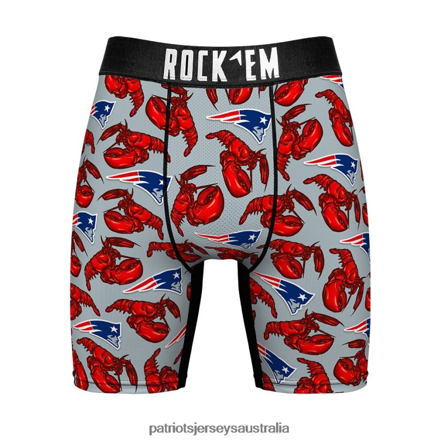 Men Rock Em Socks Gray Lobster Boxer Briefs ZZ06V21750 Patriots Jersey Clothing
