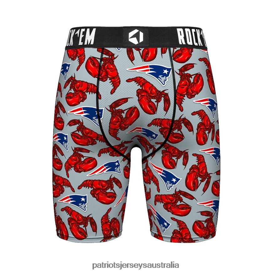 Men Rock Em Socks Gray Lobster Boxer Briefs ZZ06V21750 Patriots Jersey Clothing