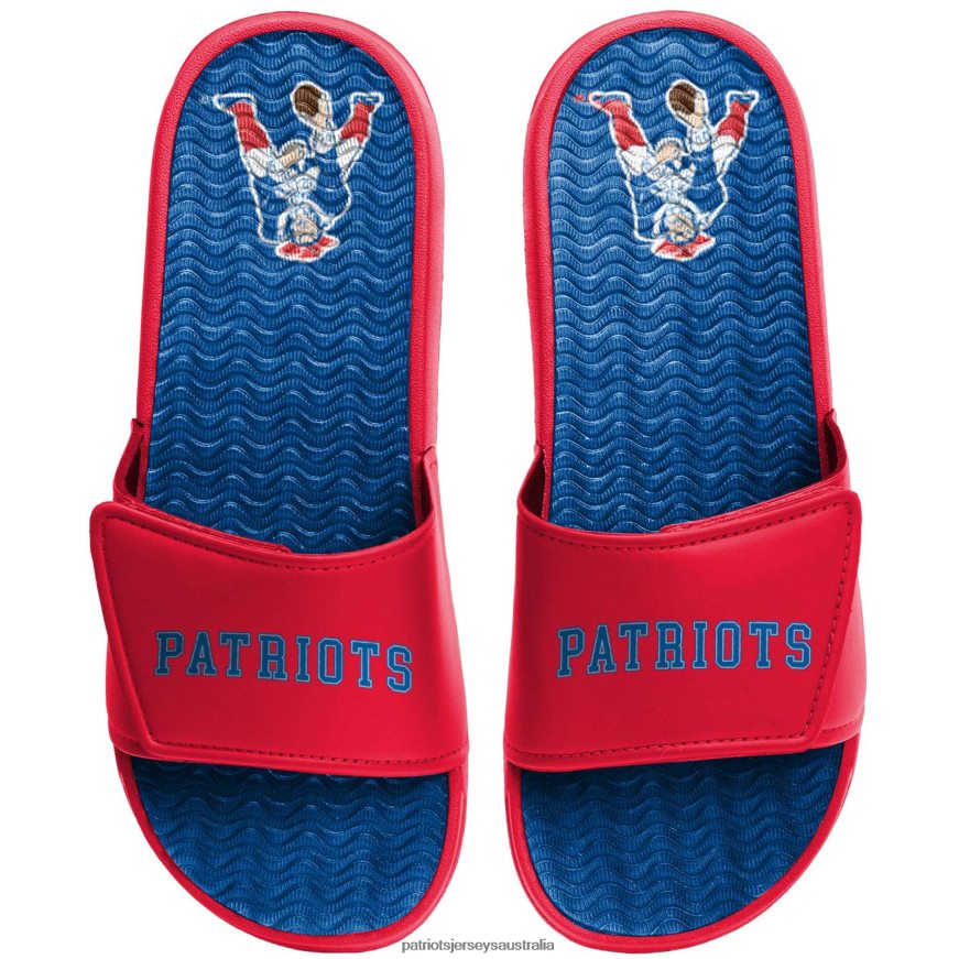 Men FOCO Retro Gel Slide Sandals ZZ06V2111 Patriots Jersey Footwear