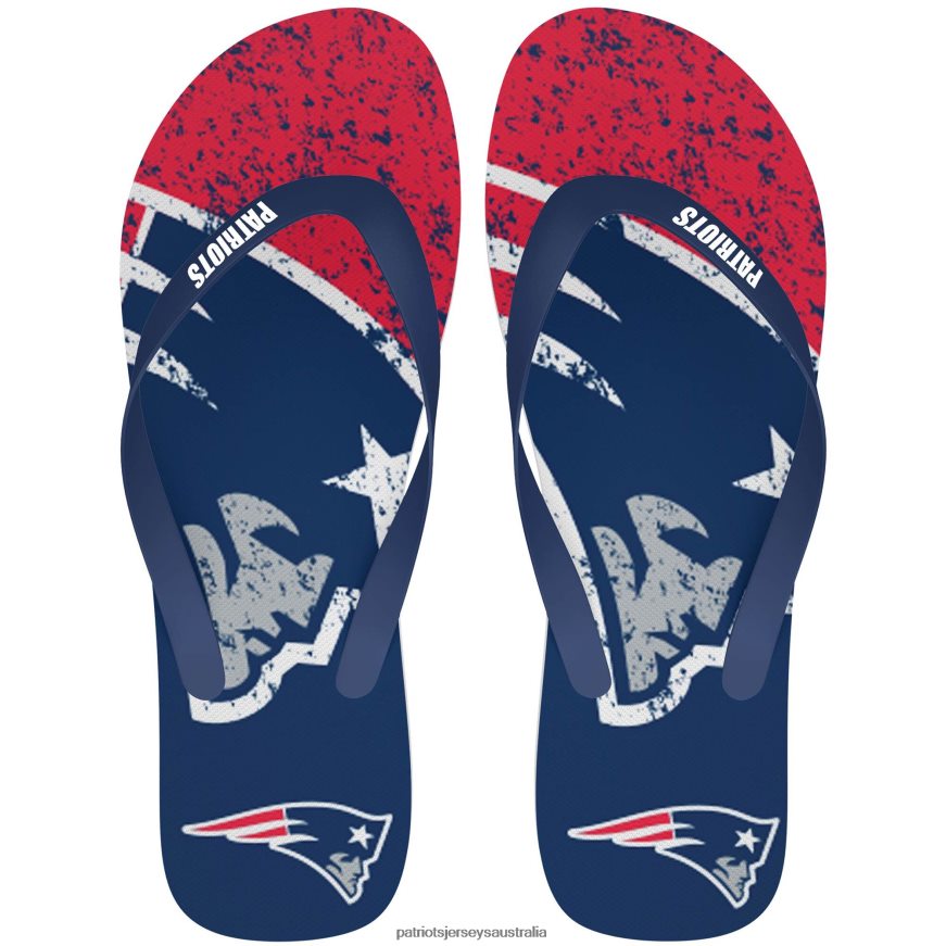 Men FOCO Big Logo Flip-Flops ZZ06V2109 Patriots Jersey Footwear