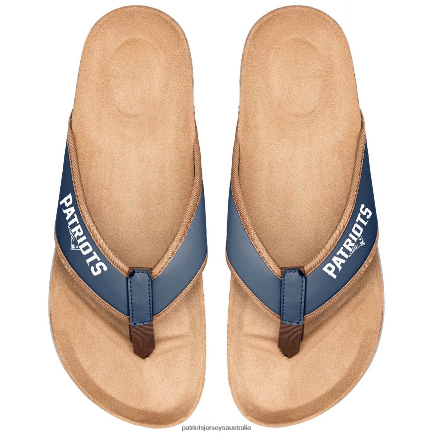 Men FOCO Cork Flip Flops ZZ06V2102 Patriots Jersey Footwear