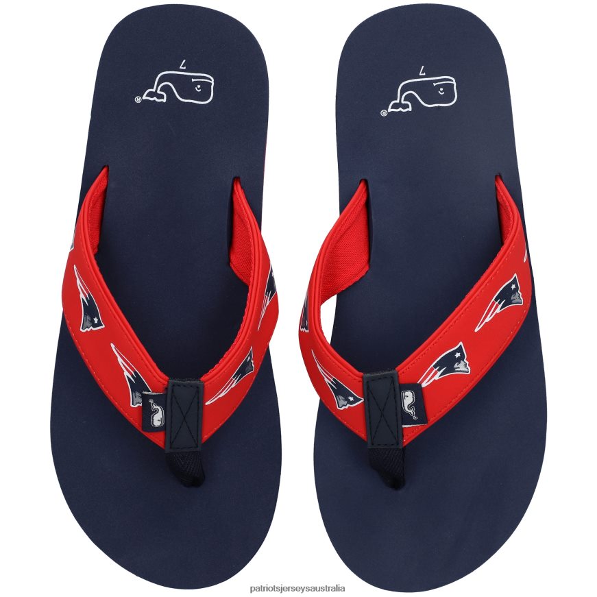 Men Vineyard Vines Flip Flops ZZ06V296 Patriots Jersey Footwear