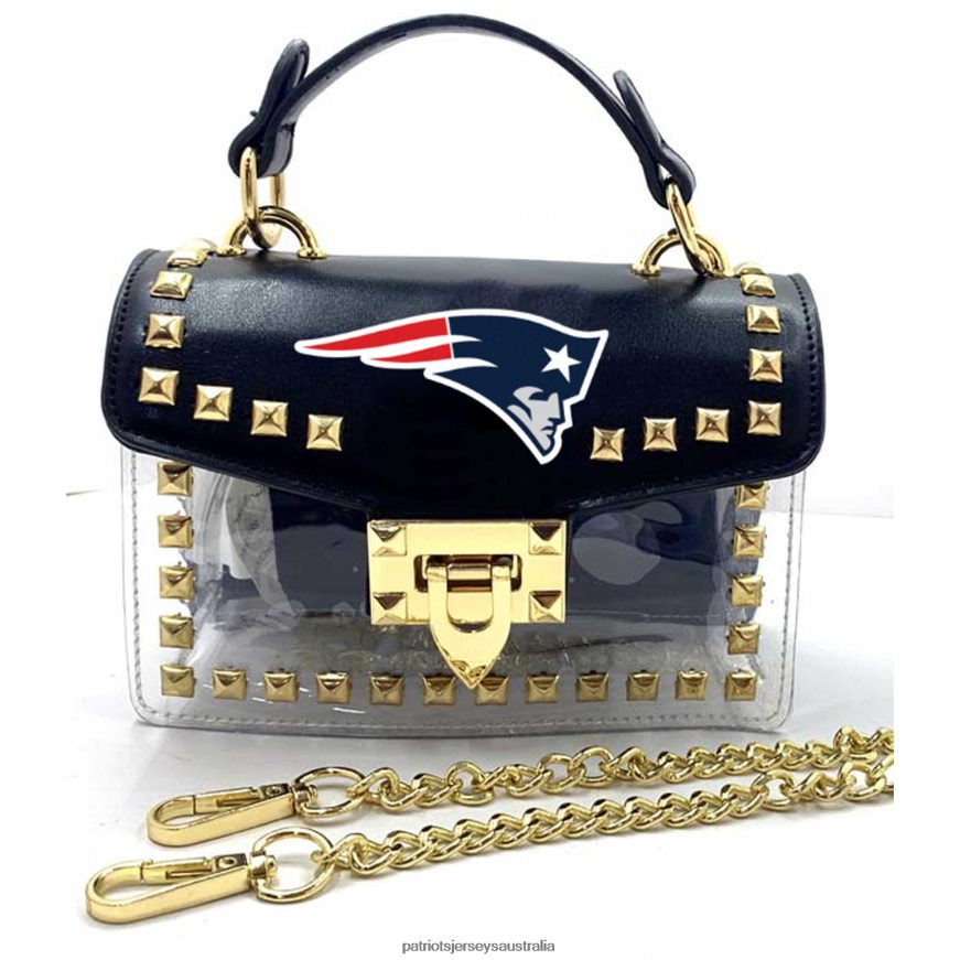 Women Cuce Studded Clear Crossbody Purse ZZ06V22178 Patriots Jersey Accessories