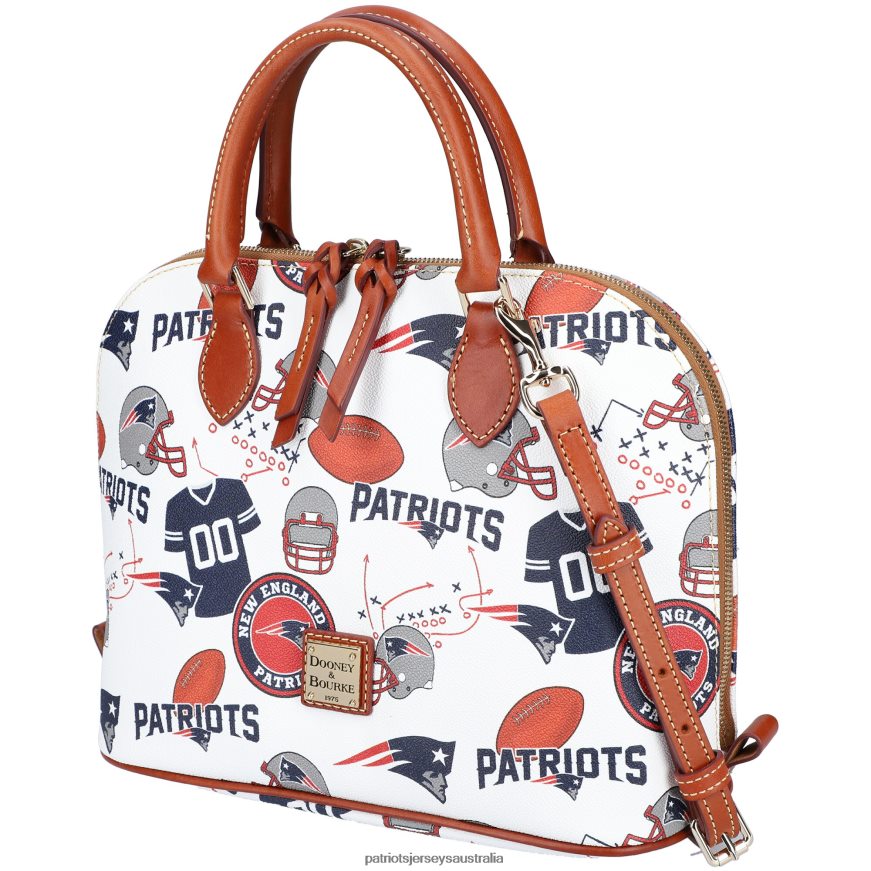 Women Dooney & Bourke Gameday Zip Zip Satchel ZZ06V22159 Patriots Jersey Accessories