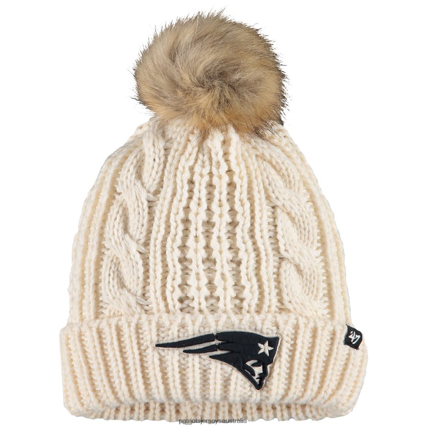 Women 47 Cream Meeko Cuffed Knit Hat ZZ06V22272 Patriots Jersey Accessories