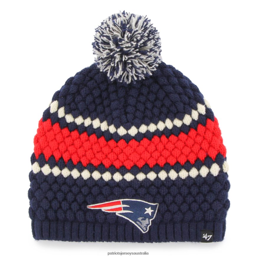 Women 47 Navy Leslie Beanie with Pom ZZ06V22309 Patriots Jersey Accessories