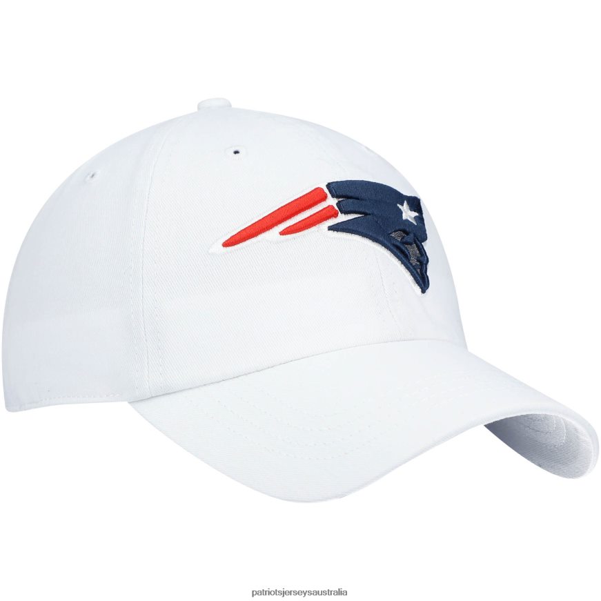 Women 47 White Miata Clean Up Logo Adjustable Hat ZZ06V22257 Patriots Jersey Accessories