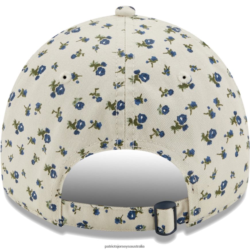 Women New Era Cream Floral 9TWENTY Adjustable Hat ZZ06V22275 Patriots Jersey Accessories