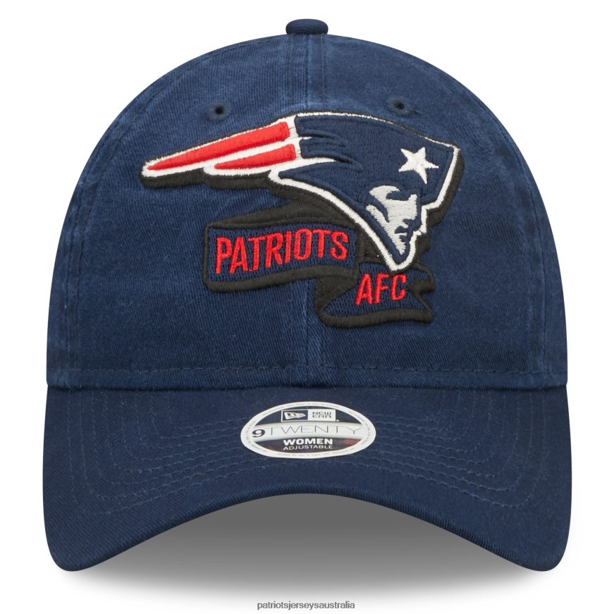 Women New Era Navy 2022 Sideline Adjustable 9TWENTY Hat ZZ06V22289 Patriots Jersey Accessories