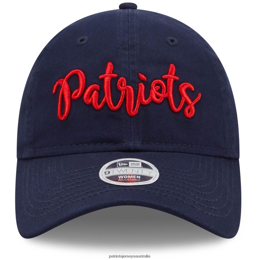 Women New Era Navy Script 9TWENTY Adjustable Hat ZZ06V22265 Patriots Jersey Accessories