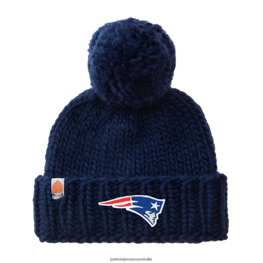 Women Sh*t That I Knit Navy Team Logo Cuffed Knit Hat with Pom ZZ06V22306 Patriots Jersey Accessories