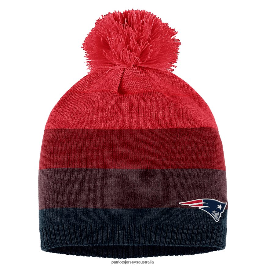 Women WEAR by Erin Andrews Red Ombre Pom Knit Hat and Scarf Set ZZ06V22314 Patriots Jersey Accessories