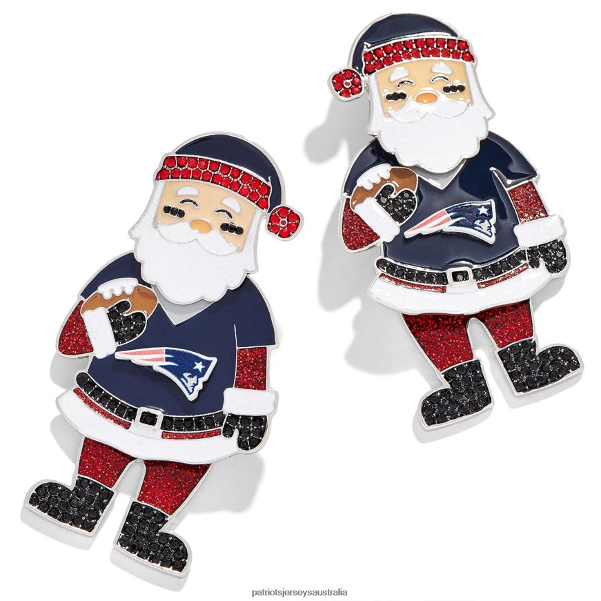 Women BaubleBar Santa Claus Earrings ZZ06V22207 Patriots Jersey Accessories