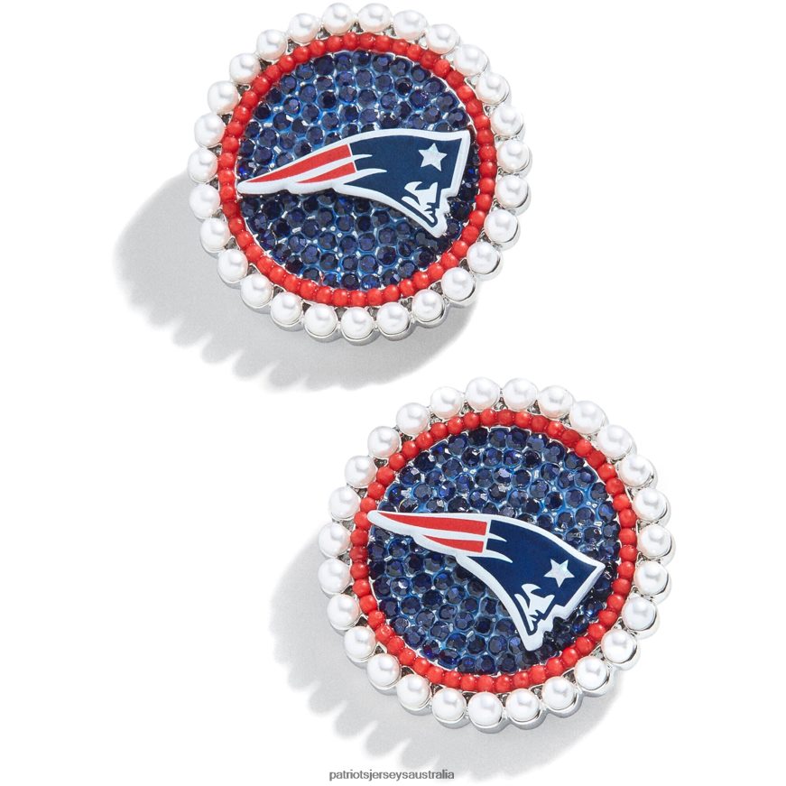 Women BaubleBar Statement Stud Earrings ZZ06V22202 Patriots Jersey Accessories