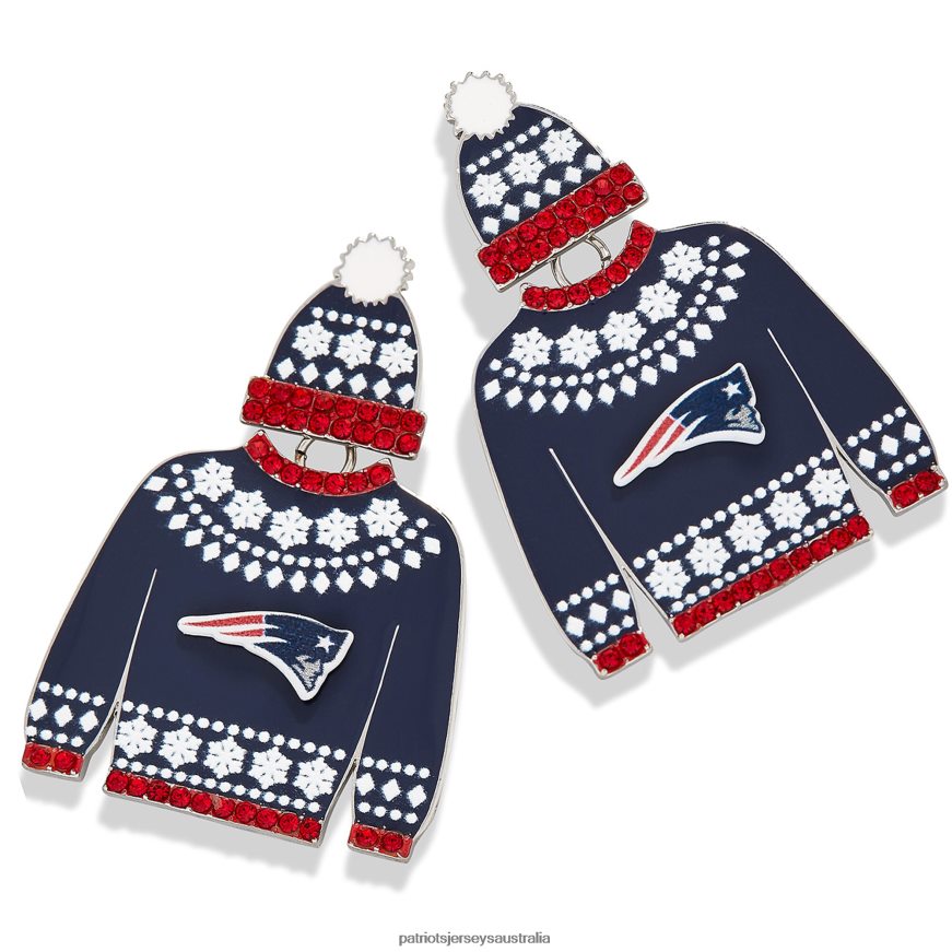 Women BaubleBar Sweater Earrings ZZ06V22212 Patriots Jersey Accessories