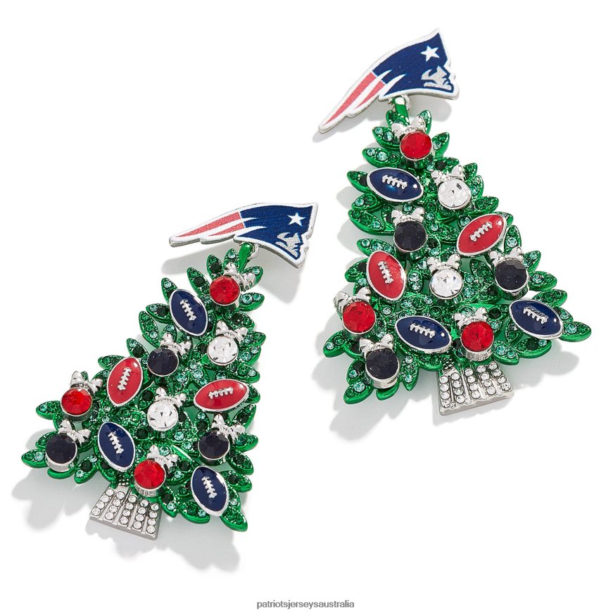 Women BaubleBar Tree Earrings ZZ06V22153 Patriots Jersey Accessories