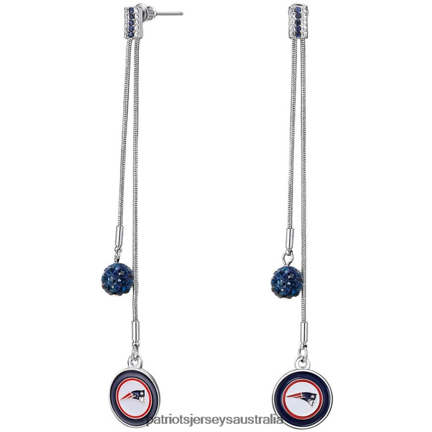 Women Dual Strand Shambala Earrings ZZ06V22180 Patriots Jersey Accessories