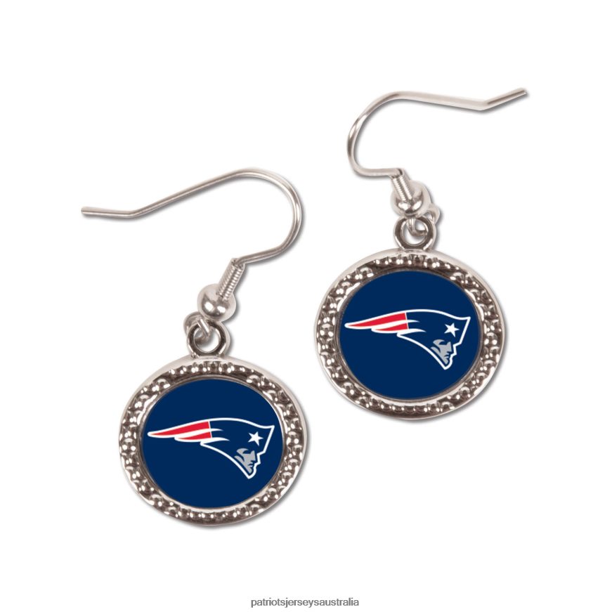 Women WinCraft Round Dangle Earrings ZZ06V22217 Patriots Jersey Accessories