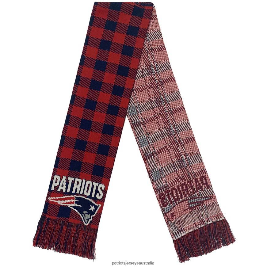 Women FOCO Plaid Color Block Scarf ZZ06V22169 Patriots Jersey Accessories