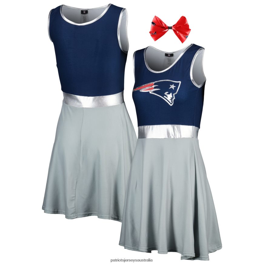 Women Navy/Gray Game Day Costume Dress Set ZZ06V22223 Patriots Jersey Clothing