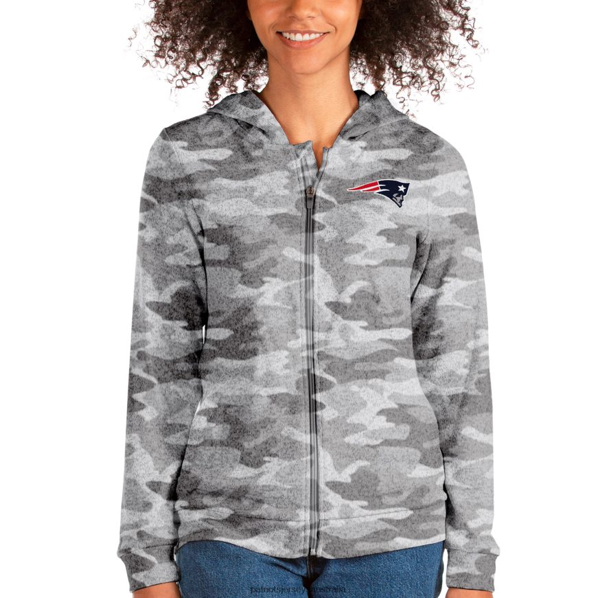 Women Antigua Camo Absolute Full-Zip Hoodie ZZ06V22417 Patriots Jersey Clothing