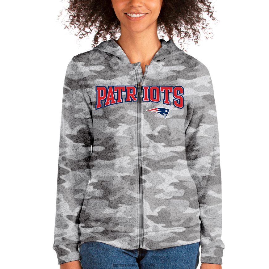 Women Antigua Camo Wordmark Absolute Full-Zip Hoodie ZZ06V22407 Patriots Jersey Clothing