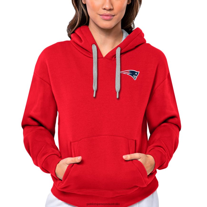 Women Antigua Light Red Victory Pullover Hoodie ZZ06V22398 Patriots Jersey Clothing