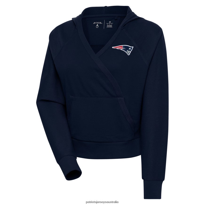 Women Antigua Navy Point Pullover Hoodie ZZ06V2885 Patriots Jersey Clothing