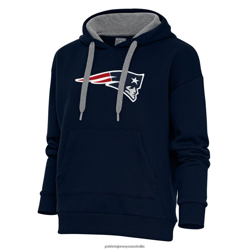 Women Antigua Navy Victory Chenille Pullover Hoodie ZZ06V22433 Patriots Jersey Clothing