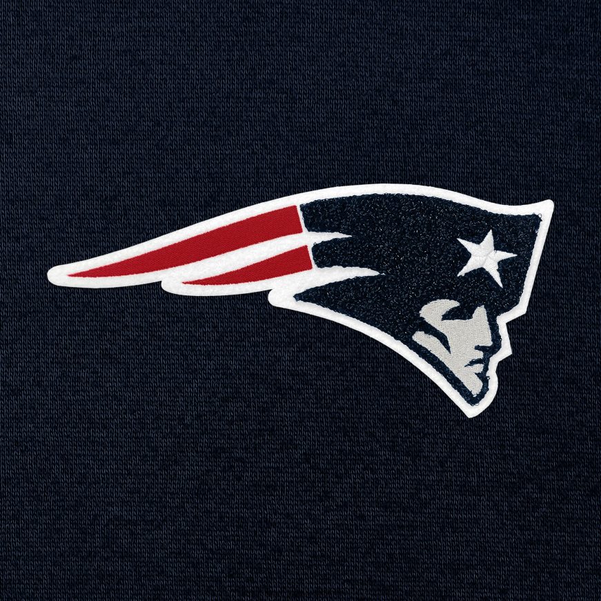 Women Antigua Navy Victory Crewneck Chenille Pullover Sweatshirt ZZ06V22354 Patriots Jersey Clothing