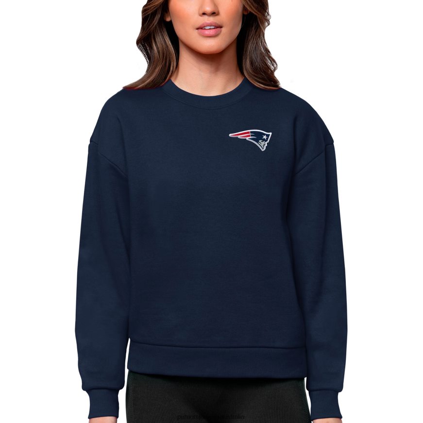 Women Antigua Navy Victory Crewneck Pullover Sweatshirt ZZ06V22443 Patriots Jersey Clothing