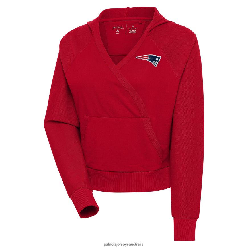 Women Antigua Red Point Pullover Hoodie ZZ06V2893 Patriots Jersey Clothing